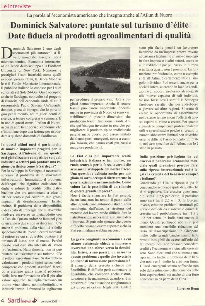 Sardinews n. 1 2003