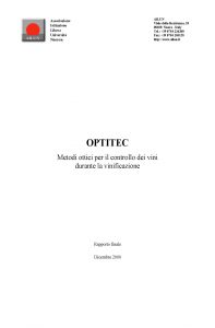 Relazione finale del progetto “OPTITEC”