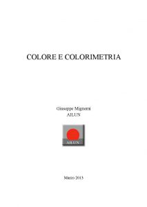 Colore e Colorimetria